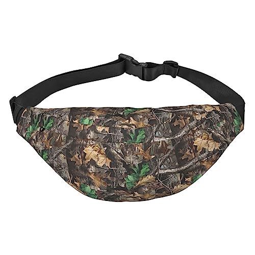 Cold Tree Camouflage Bauchtasche für Männer Frauen Gürteltasche Verstellbare Hüfttasche für Reisen Gehen Laufen Bauchtaschen, Schwarz , Einheitsgröße von EKYOSHCZ