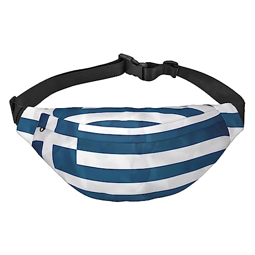 Gürteltasche mit griechischer Flagge, für Männer und Frauen, Gürteltasche, verstellbare Hüfttasche für Reisen, Wandern, Laufen, Bauchtaschen, Schwarz, Einheitsgröße, Schwarz , Einheitsgröße von EKYOSHCZ