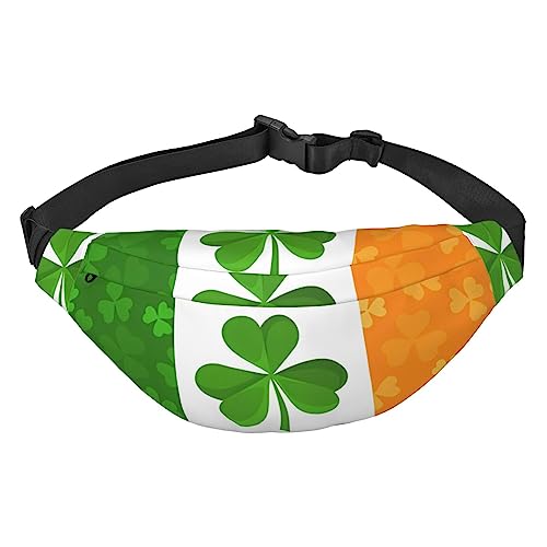 Gürteltasche mit irischer Flagge, für Herren und Damen, verstellbare Hüfttasche für Reisen, Wandern, Laufen, Bauchtaschen, Schwarz, Einheitsgröße, Schwarz , Einheitsgröße von EKYOSHCZ