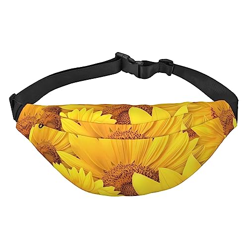 Sunflowers Bauchtasche für Herren und Damen, Gürteltasche, verstellbare Hüfttasche für Reisen, Spazierengehen, Laufen, Bauchtaschen, Schwarz, Einheitsgröße, Schwarz , Einheitsgröße von EKYOSHCZ