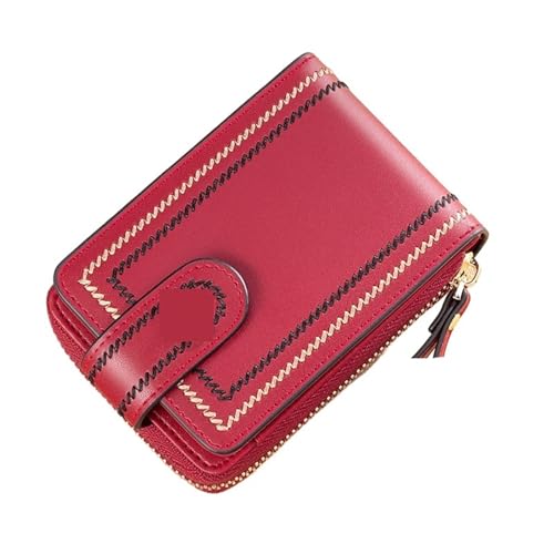 EKalgretrA Damen-Kartenhalter, Führerschein-Geldbörse, kleine Damen-Kartenetui aus Leder for Reisen und Arbeit Kartenhalter(Red) von EKalgretrA