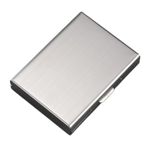 EKalgretrA Metall-Kartenhalter for Männer und Frauen, ultradünnes Mini-Kartenetui aus Edelstahl, Bankhalter Kartenhalter(Silver 10 Card) von EKalgretrA