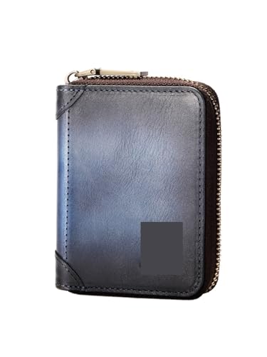 Herren-Geldbörse mit RFID-Schutz, Kartenetui aus PU-Leder 11 Kartenfächern Kartenhalter(Blue) von EKalgretrA