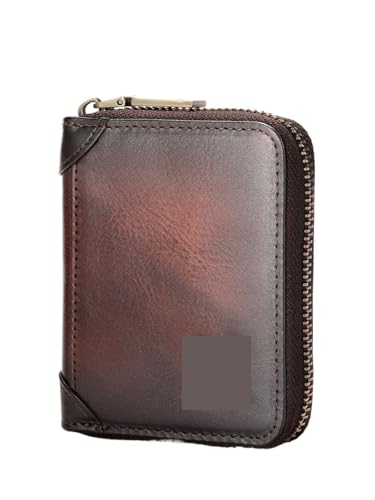 Herren-Geldbörse mit RFID-Schutz, Kartenetui aus PU-Leder 11 Kartenfächern Kartenhalter(Coffee) von EKalgretrA