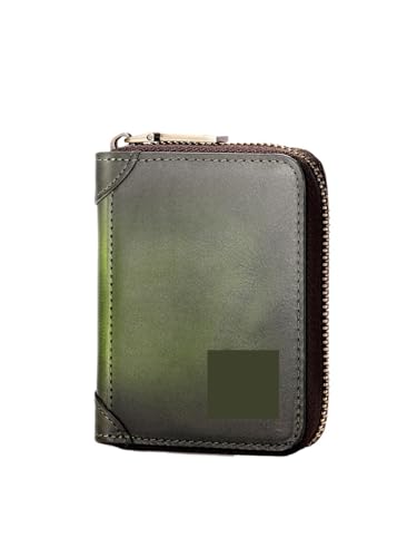 Herren-Geldbörse mit RFID-Schutz, Kartenetui aus PU-Leder 11 Kartenfächern Kartenhalter(Green) von EKalgretrA