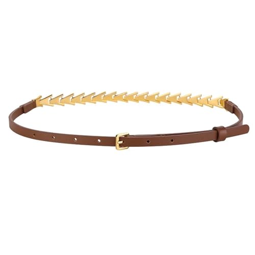 Kettengürtel für Frauen Mode Frauen Kette Design Dünnen Gürtel Frauen Korsett Gürtel for Frauen(95cm_Brown1) von EKalgretrA