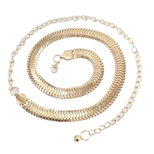 Kettengürtel für Frauen Mode Kette Gürtel Frauen Dame Hohe Taille Gürtel Bund for Schmuck Kleid Metall Kette Gürtel Kette Gürtel(1pc_Thin) von EKalgretrA