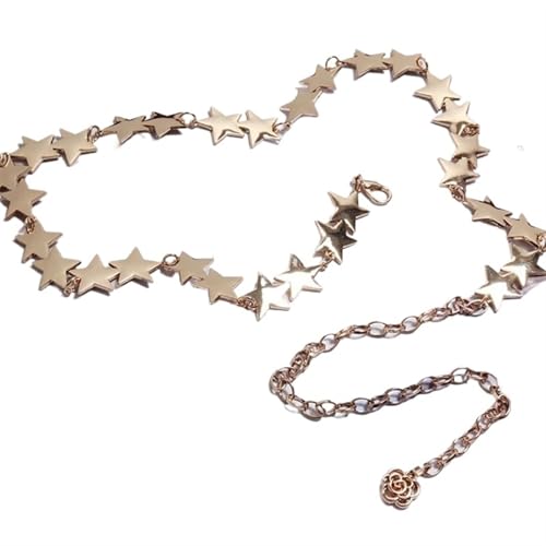 Kettengürtel für Frauen Vintage Frauen Taille Gürtel Weibliche Metall Kette Gürtel Quaste Taille Kette Gürtel Frauen Dekorative Körper Schmuck(Style 2) von EKalgretrA