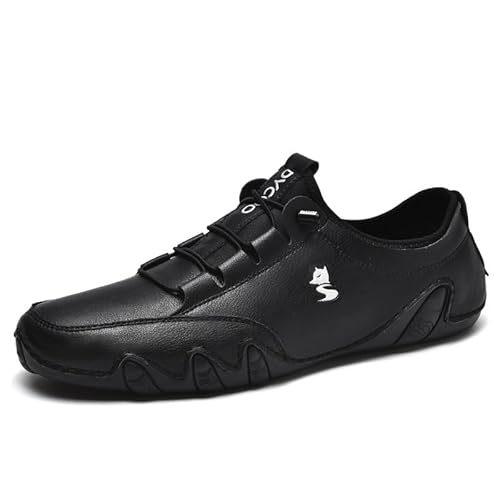 EKoKim Coole Bequeme Barfuß Walking Schuhe für Männer Mode Casual Lightweight Commute Schuhe Slip-on Minimalist (Color : Black, Size : 38 EU) von EKoKim