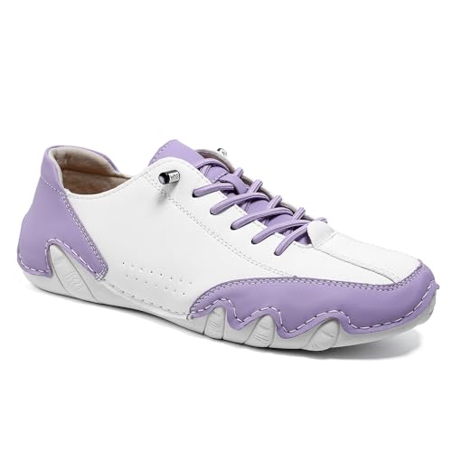 EKoKim Herren Slipper Wanderschuhe, Leicht, Atmungsaktiv, rutschfest, Bequem, Modisch, für Workout, Freizeit, Sport (Color : White Purple, Size : 36 EU) von EKoKim