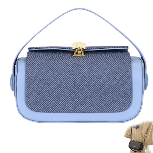 EKSMA Bunte Umhängetasche mit Stoffklappe, strukturierte Umhängetaschen, Mini-Schulter-Reisetasche, for Frauen(Blue) von EKSMA
