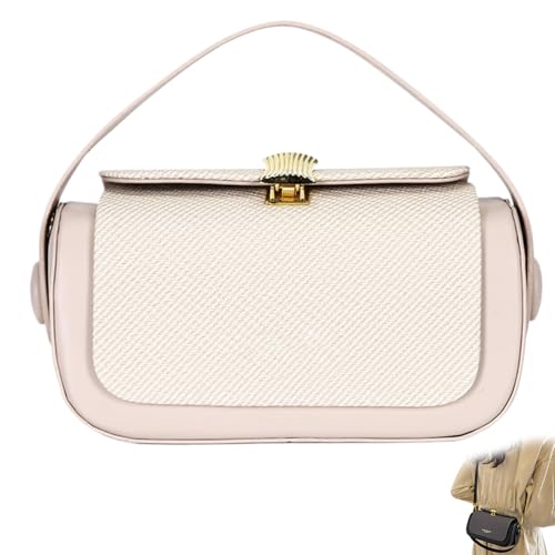 EKSMA Bunte Umhängetasche mit Stoffklappe, strukturierte Umhängetaschen, Mini-Schulter-Reisetasche, for Frauen(Light Pink) von EKSMA