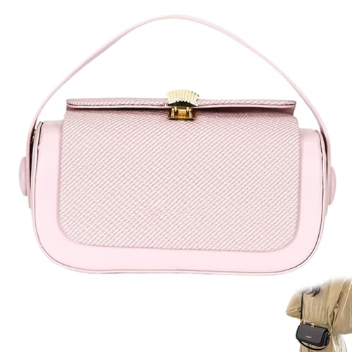 EKSMA Bunte Umhängetasche mit Stoffklappe, strukturierte Umhängetaschen, Mini-Schulter-Reisetasche, for Frauen(Pink) von EKSMA