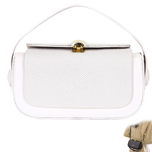 EKSMA Bunte Umhängetasche mit Stoffklappe, strukturierte Umhängetaschen, Mini-Schulter-Reisetasche, for Frauen(White) von EKSMA