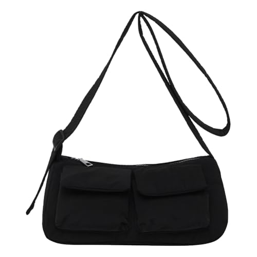 EKSMA Crossbody Messenger Bag for Damen mit Taschen Umhängetasche(Black) von EKSMA