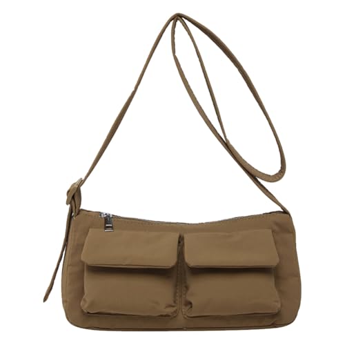 EKSMA Crossbody Messenger Bag for Damen mit Taschen Umhängetasche(Brown) von EKSMA