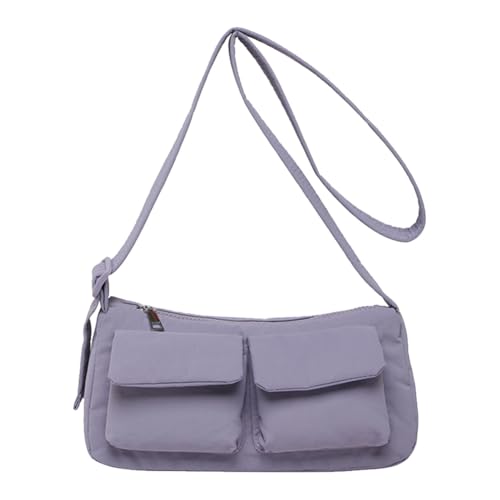 EKSMA Crossbody Messenger Bag for Damen mit Taschen Umhängetasche(Purple) von EKSMA
