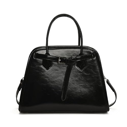 EKSMA Damen PU Leder Schultertasche Einfache Umhängetasche Einfarbige Handtasche von EKSMA