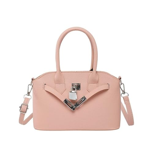 EKSMA Modisch und schick, Mini-Schultertasche aus Leder mit Schloss, Umhängegurt(Pink) von EKSMA