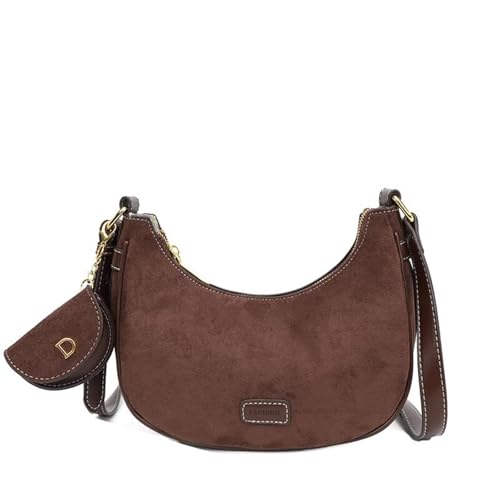 EKSMA PU Leder Umhängetasche Retro Handtasche Trendy Crossbody Bag mit Geldbörse(Light Brown) von EKSMA