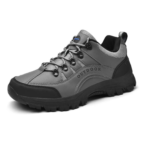 EKSMA Wanderschuhe Herren Wasserdicht Berg Trekking Schuhe Männer Atmungsaktive Wanderschuhe Outdoor Sport Laufen Camping Klettern(Gray,EU 44) von EKSMA