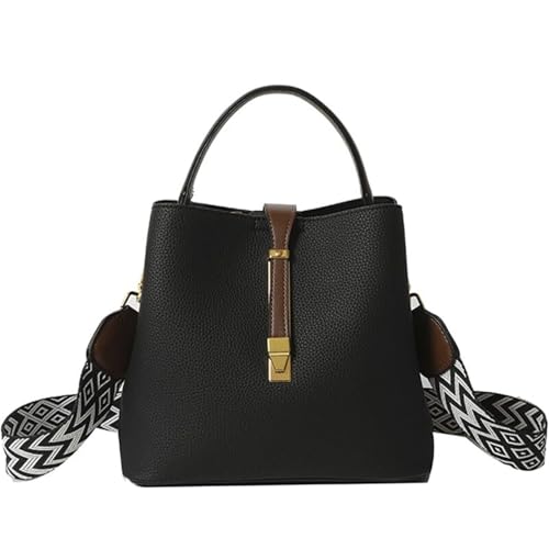 EKSMA Weibliche All-Match-Umhängetasche PU-Leder Umhängetasche Vielseitige Handtasche(Black) von EKSMA