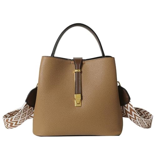 EKSMA Weibliche All-Match-Umhängetasche PU-Leder Umhängetasche Vielseitige Handtasche(Khaki) von EKSMA