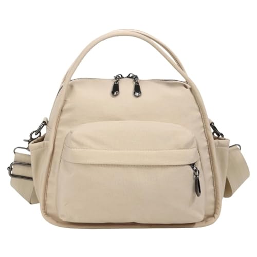 EKSMA Weibliche Nylon-Umhängetasche, stilvolle Umhängetasche, Pendel-Reisehandtasche(Beige) von EKSMA
