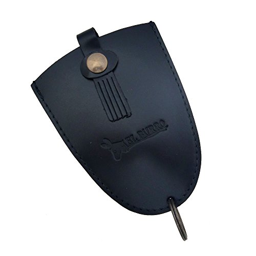 EL BURRO Fuerte Schlüseltasche Schlüsseletui Schlüsselglocke Leder schwarz Bordo (schwarz) von EL BURRO