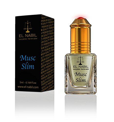 Musc Slim 5ml Parfum Duft - El Nabil Misk Musk Moschus Parfümöl für MANN & HERREN - Ätherische Essenzen Natur Perfume Oil Attar Scent von EL NABIL