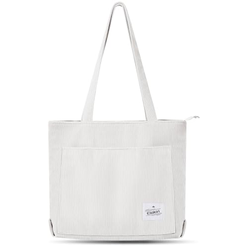 ELAKIRI Cord Tasche Damen mit Reißverschluss,Große Shopper Bag,Umhängetasche Cord,Cord Tasche,Tote Bag Damen für Shopper Arbeit Büro Reisen Einkaufen Schule und Alltag ELAKIRI Cord Tasche Damen mit Reißverschluss,Große Shopper Bag,Umhängetasche Cord,Cord Tasche,Tote Bag Damen für Shopper Arbeit Büro Reisen Einkaufen Schule und Alltag von ELAKIRI