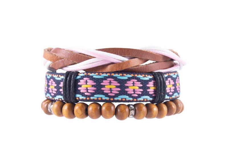 ELANOX Armband Lederarmband Surferarmband mit Holzperlen Ökoleder Herren Frauen Damen von ELANOX