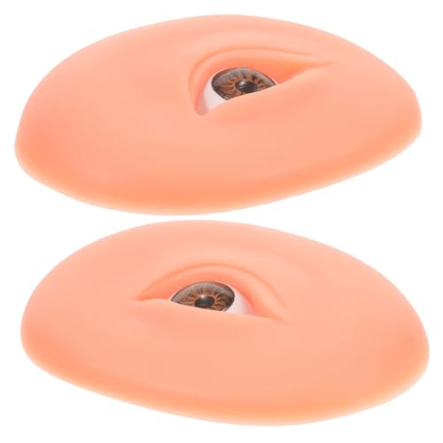 ELAYARD 1 Paar Silikon Augen Make Up Trainingsboard für Anfänger Eyebrow Eyeshadow Übungshaut Realistische Make Up Modelle für Augenbrauen und Lidschatten Wiederverwendbar und Langlebig von ELAYARD