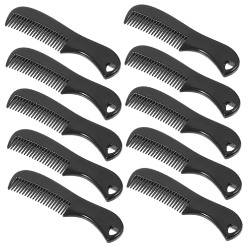 ELAYARD 10 Stück Teiliges Bartkamm Herren Kompakt und Tragbar Glattes Material Vielseitig für Bart Haarstyling Leicht zu Reinigen Geeignet für Haartypen Praktisches Reiseaccessoire von ELAYARD