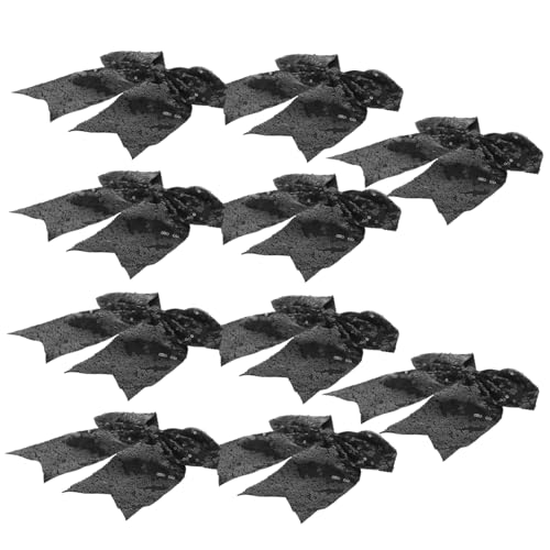 ELAYARD 10 Stück Teiliges Cheerleader Haarschleifen aus Strapazierfähigem Elastische Haarbänder mit Schleifen Design Vielseitig Verwendbar als Haargummi und Haarband für Mädchen und von ELAYARD