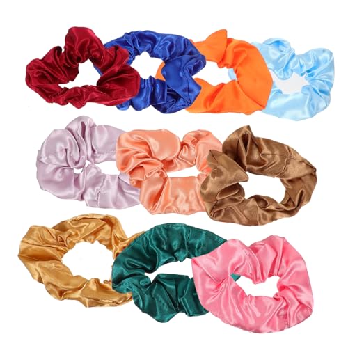 ELAYARD 10 Stück Teiliges Haargummis aus Goldsamtenem Elastische Haarringe Langlebige Ponytail Halter Farbige Haarbänder für Damen und Mädchen Vielseitig für Alltag und Besondere Anlässe von ELAYARD