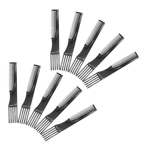 ELAYARD 10 Stück Teiliges Haarstyling zubehör Langlebige Kunststoffkämme mit Langem Zahn Professionell Statikfrei Ergonomisch für Damen und Herren Kompakt und Hautschonend von ELAYARD