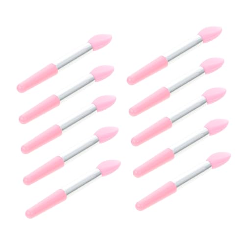 ELAYARD 10 Stück Teiliges Make Up Pinsel aus Hautfreundlichem Silikon Präzise Lippen und Lidschatten Applikatoren mit Komfortablem Griff Langlebig und Wiederverwendbar für Einfache von ELAYARD