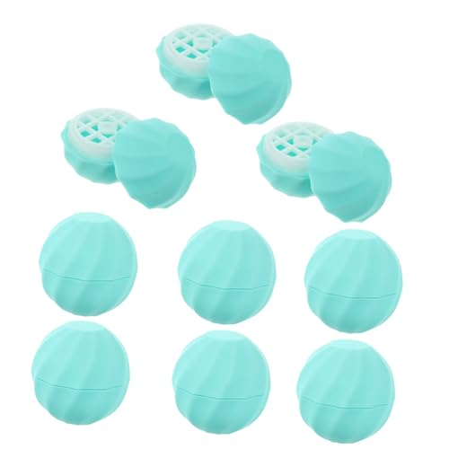 ELAYARD 10 Stück Teiliges Nachfüllbare Runde Lippenbalsam Dosen in Kugelform Kompakt Leicht für Reisen und Make Up Aufbewahrung Handlich für Damen und Mädchen von ELAYARD