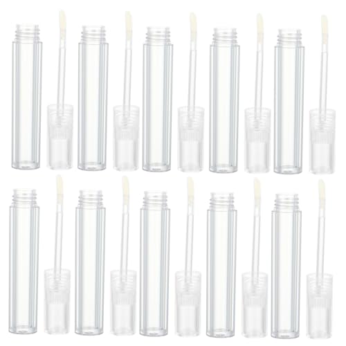 ELAYARD 10 Stück Transparente Lip Gloss Behälter Nachfüllbare Abs Lippenfarbe Tuben Wiederverwendbare Lip Glaze Container für Professionelle Make Up Künstler und Beauty Anfänger von ELAYARD