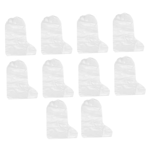 ELAYARD 10 Stück wasserdichte Stiefelüberzüge Schuhe Fußschutz Schuhüberzüge Stiefel wasserdichte Überschuhe Stiefelabdichtung High Anti Fuß Transparent Zufällige Farbe von ELAYARD