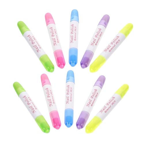 ELAYARD 10 Teiliges Nagellackentferner Stift Nachfüllbare Nail Polish Remover Pens Präzise Nagelrand korrektur Sicherer Materialmix für Nagelstudio und Zuhause Einfache Anwendung für von ELAYARD