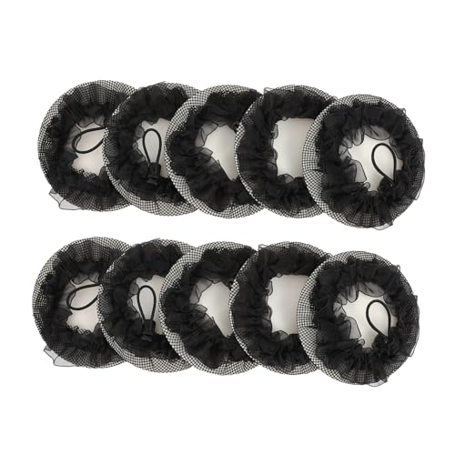 ELAYARD 10stücke Elastische Haar Dutt Netze Für Ballett Haarnetz Mit Blumen Design Haarknotennetz Für Frauen Und Mädchen Haarnetz Für Tanz Und Party von ELAYARD