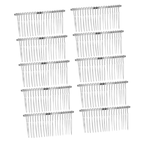 ELAYARD 10stücke Metall Haarkämme Zum Stecken Weiß Eingesetzte Kämme Haarspangen Für Frauen Und Mädchen Metall Haarkamm Weiß von ELAYARD