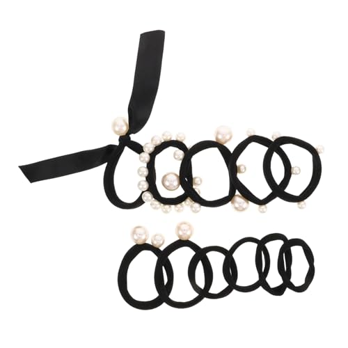 ELAYARD 11stücke Teiliges Haargummis Mit Kunstperlen Elastische Haarbänder Für Mädchen Und Teenager Bequeme Haarreifen Vielseitiger Haaraccessoire Für Tägliche Frisuren von ELAYARD