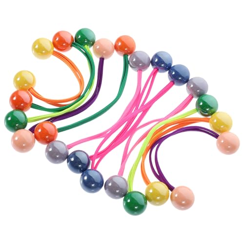ELAYARD 12 Stück Teiliges Elastische Haargummis mit Doppelperlen Farbenfrohe Ponytail Hair Scrunchies für Frauen und Mädchen Hohe Elastizität Rutschfest Vielseitig für Zöpfe Dutt und von ELAYARD