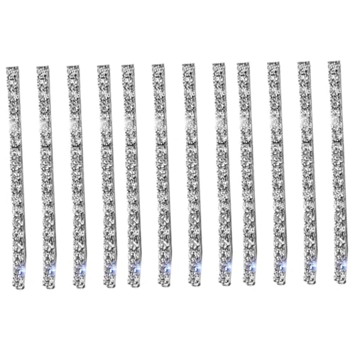 ELAYARD 12 Stück Teiliges Haarschmuck Funkelnden Strass haarspangen für Damen und Mädchen Rutschfeste Haarklammern Modische Haarschleifen Geeignet für Hochzeit Party und Alltagsstyling von ELAYARD