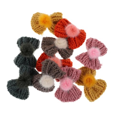 ELAYARD 12st Gestrickte Schleife Muschel-anhänger Für Hüte Halskettenanhänger Charms Für Die Herstellung Von Armbändern Armband Mit Geburtsstein Ohrring-charms Brosche Tasche Bausatz Garn von ELAYARD