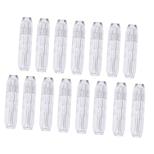 ELAYARD 15 Stück Teiliges Lippenpflege tuben Transparente Diamantförmige Lippenbalsam behälter Nachfüllbare Lipgloss röhrchen DIY Lip Color Container für Frauen und Mädchen von ELAYARD