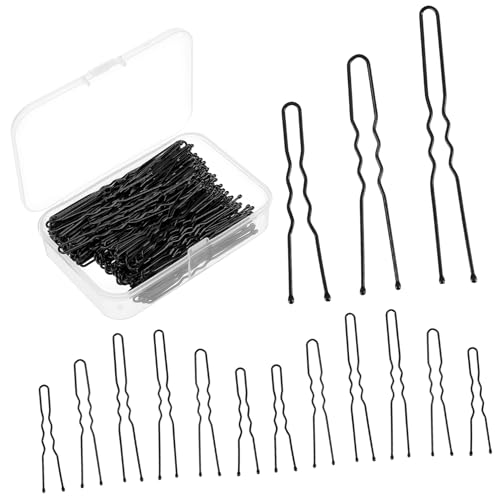 ELAYARD 150 U Förmige Haarklammern aus Robustem Metall Gebogene Bobby Pins für Dickes Haar Vielseitig Einsetzbar für Haarstyling und Büro für Frauen und Tägliche Nutzung von ELAYARD